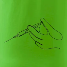 Ruka a injekce jedním tahem