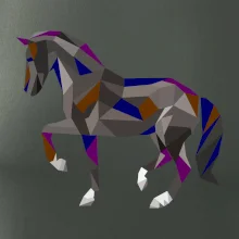 Kůň geometrie barevný
