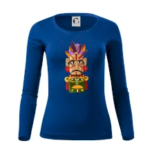 Mayové maska s peřím