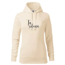 Párové mikiny Ta normální - Ta šílená (Velký nápis a vaše jména na rukávu)