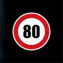 Dopravní značka - omezení rychlosti 80