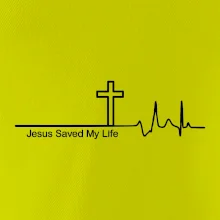 Jesus Saved My Life kříž ekg Jesus Saved My Life kříž ekg