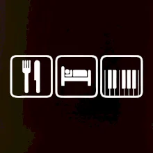 Eat sleep piano v řadě