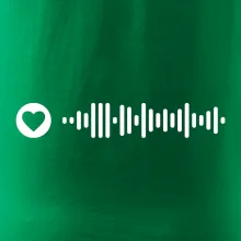 Zamilovaný Spotify kód na prsu