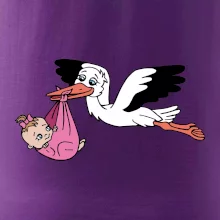 Čáp a miminko - holka (Hana-creative)