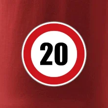 Dopravní značka - omezení rychlosti 20