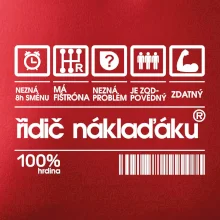 Čárový kód řidič náklaďáku