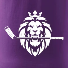 Lev s hokejkou v tlamě