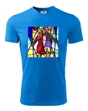 Vitráž - Ježíš a kříž