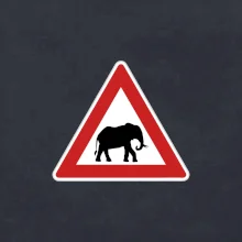 Dopravní značka - Pozor slon