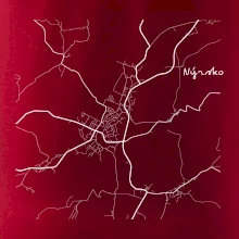 Černobílá mapa Nýrsko  340 22