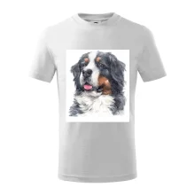 Bernský salašnický pes - hlava vodová barva