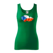 Česká vlajka v obrysu republiky