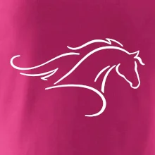 Kůň - bežící silueta hlavy