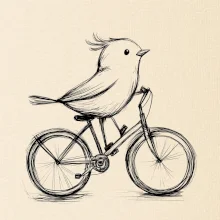 Ptáček na kole