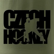 Czech hockey - nápis s hokejistou - Mistrovství světa v ledním hokeji 2026