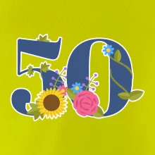 Květinové číslo kreslené - 50