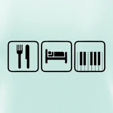 Eat sleep piano v řadě