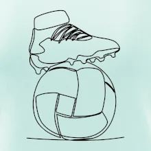 Fotbalový míč kopačka jedním tahem