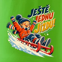 Rodinná vánoční trička - Ještě jednu jízdu dítě sáňkování
