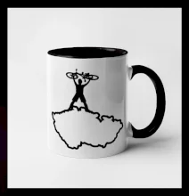 Mapa ČR - cyklista na prsou