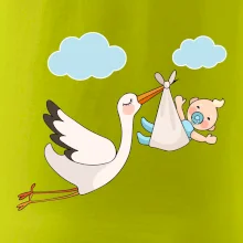 Čáp čekáme miminko - kluk