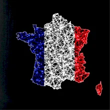 Francouzská vlajka body mapa