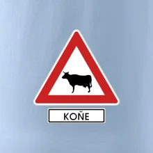 Dopravní značka - Pozor koně / kráva Dopravní značka - Pozor koně / kráva