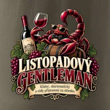 Listopadový gentleman se sklenkou červeného vína