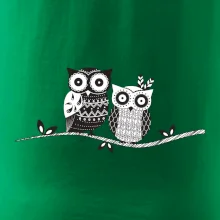 Dvě sovy abstraktní