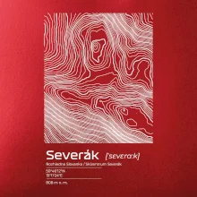 Severák - vrstevnice v obdélníku