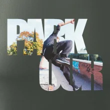 Parkour nápis ve městě