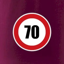 Dopravní značka - omezení rychlosti 70