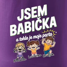 Babička a její parta (obrázky a jména vnuků)