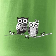 Dvě sovy abstraktní