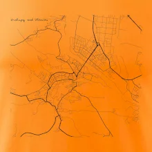 Černobílá mapa Kralupy nad Vltavou