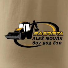 Bagrista v kruhu - vlastní nápis