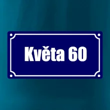 Jméno a věk - uliční cedule - modrá