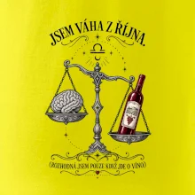 Jsem váha z října s mozkem a vínem