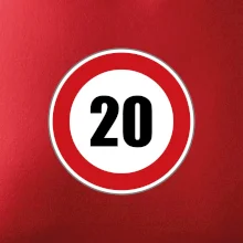 Dopravní značka - omezení rychlosti 20
