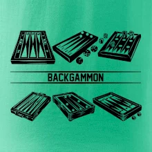 Backgammon černý set