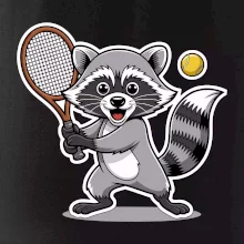 Mýval hraje tenis kreslený