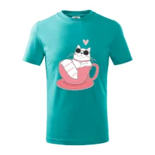 Hustá kočka v hrníčku