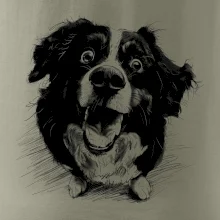 Černobílá karikatura Bernský salašnický pes