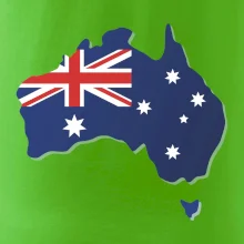 Austrálie - vlajka mapa