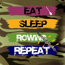 Eat sleep rowing repeat barevné