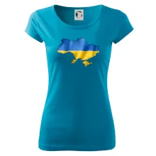 Ukrajina vlajka mapa