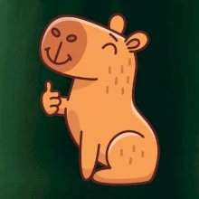 Kapybara s palcem nahoru