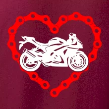 Moto srdce řetěz - supersport