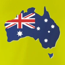 Austrálie - vlajka mapa